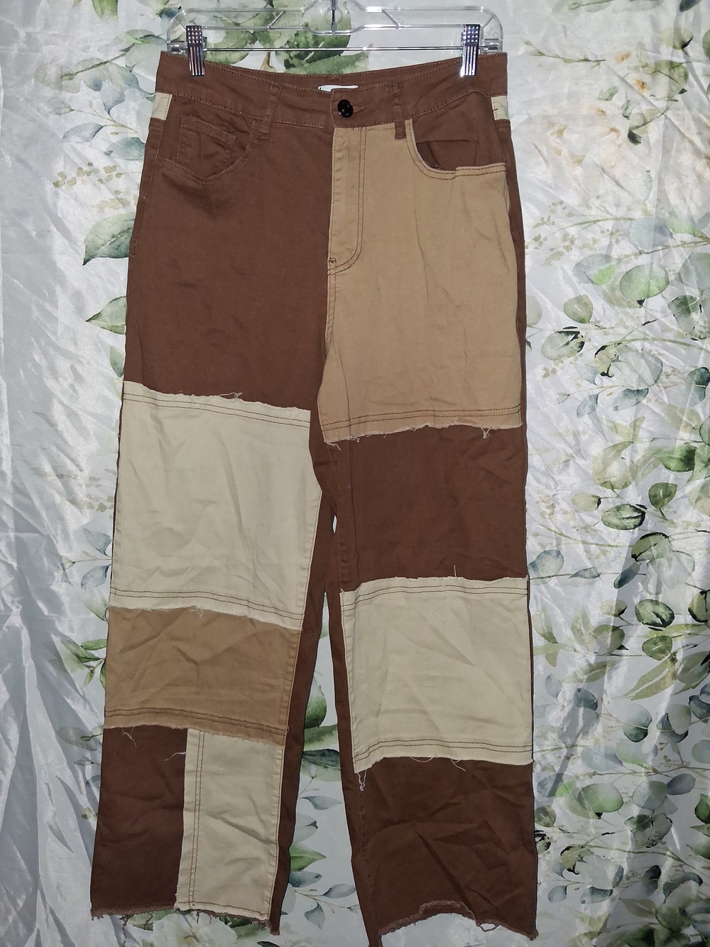($3Bundled) Patchwork Wide Leg Pants